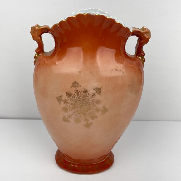 Antique Victoria Austria Porcelain Vase - Painted - Picture 9 of 13